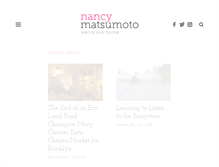 Tablet Screenshot of nancymatsumoto.com